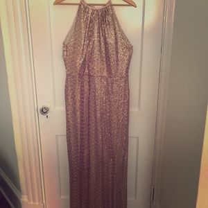 Gorgeous party/wedding guest rose gold dress!